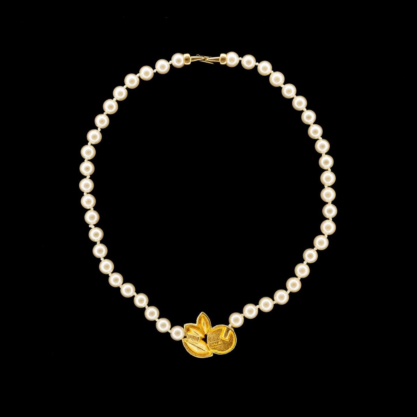 Swarovski Pearl Necklace with Crystal Floral Detail