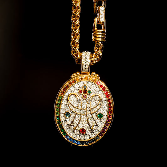 Swarovski Multicolour Crystal Locket Necklace