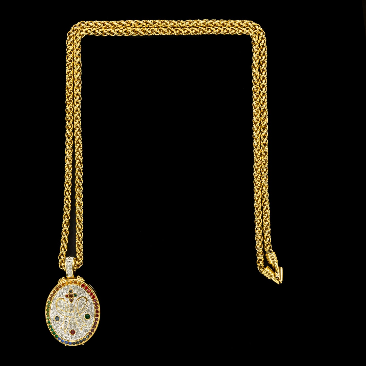 Swarovski Multicolour Crystal Locket Necklace