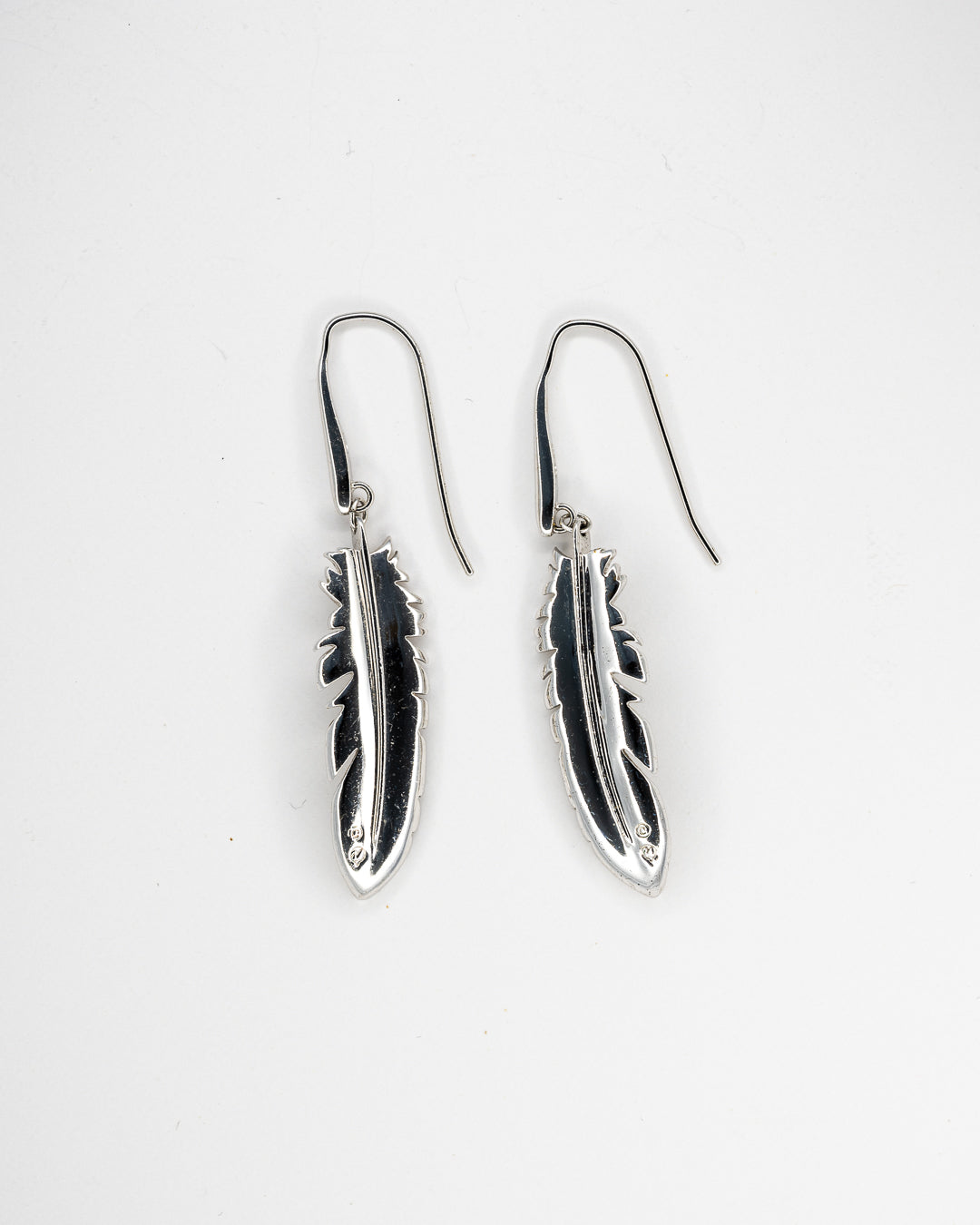 Swarovski Silver-Tone Crystal Feather Drop Earrings