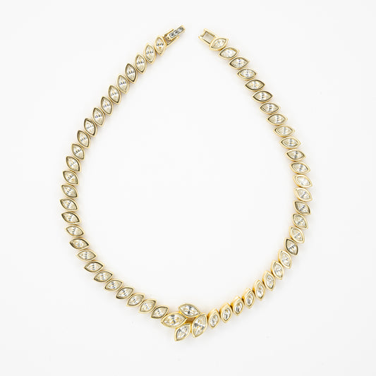 Swarovski Marquise-Cut Crystal Collar Necklace in Gold-Tone Setting