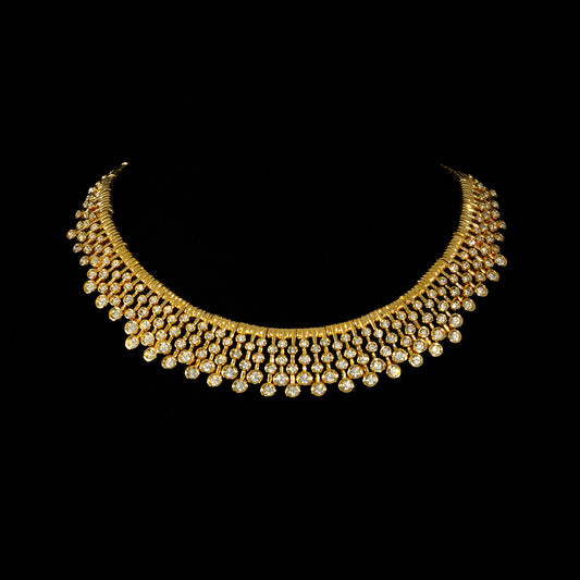Swarovski Cascade Gold Necklace