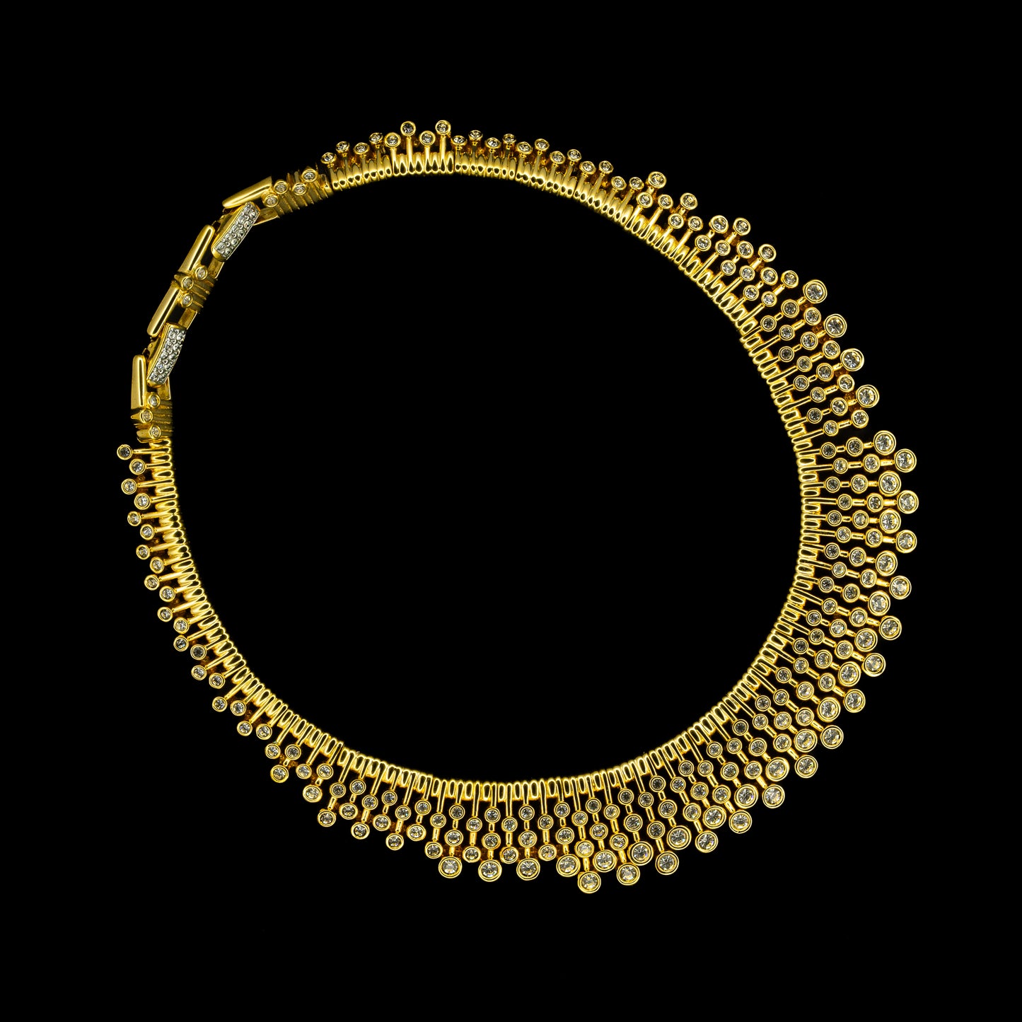 Swarovski Cascade Gold Necklace