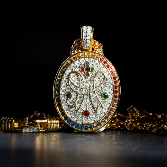 Swarovski Multicolour Crystal Locket Necklace