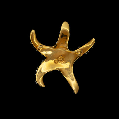 Swarovski Starfish Brooch with Multicolour Crystals