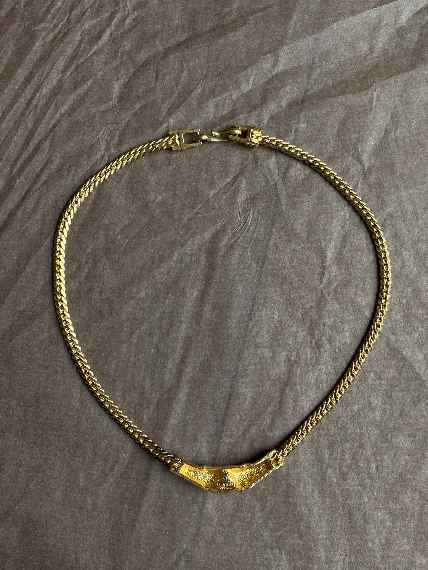 Swarovski Gold Necklace with Red Crystal Centre