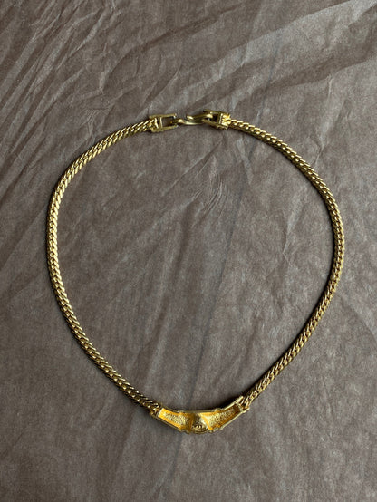 Swarovski Gold Necklace with Red Crystal Centre