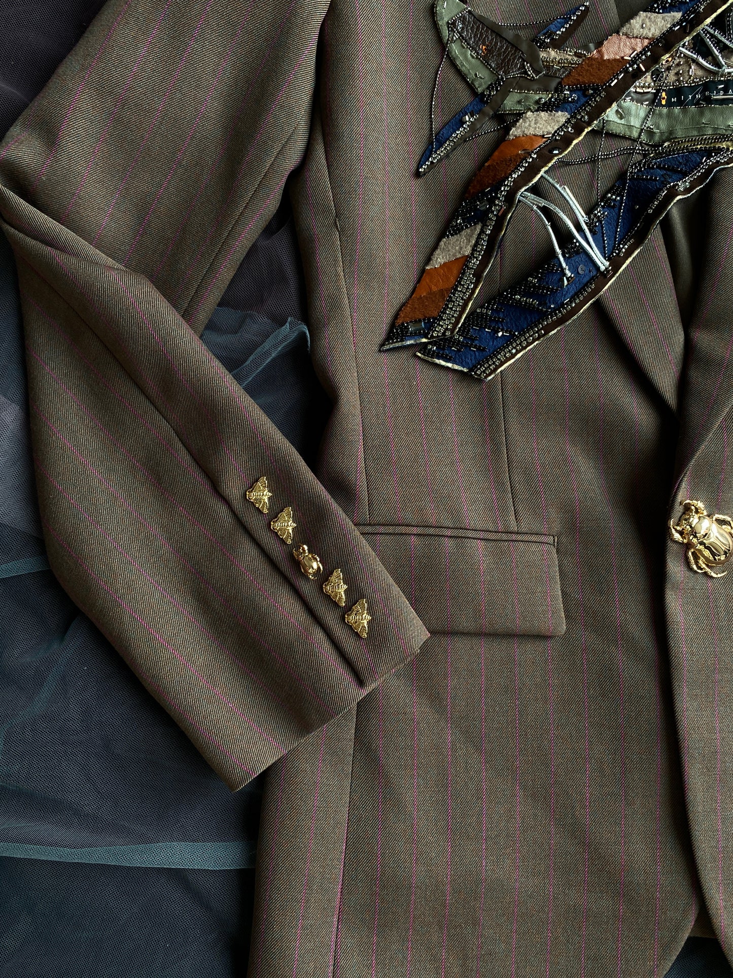 Mithridate One-of-a-Kind Embellished Blazer