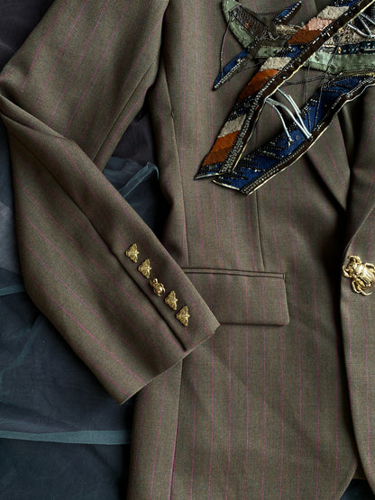 Mithridate One-of-a-Kind Embellished Blazer