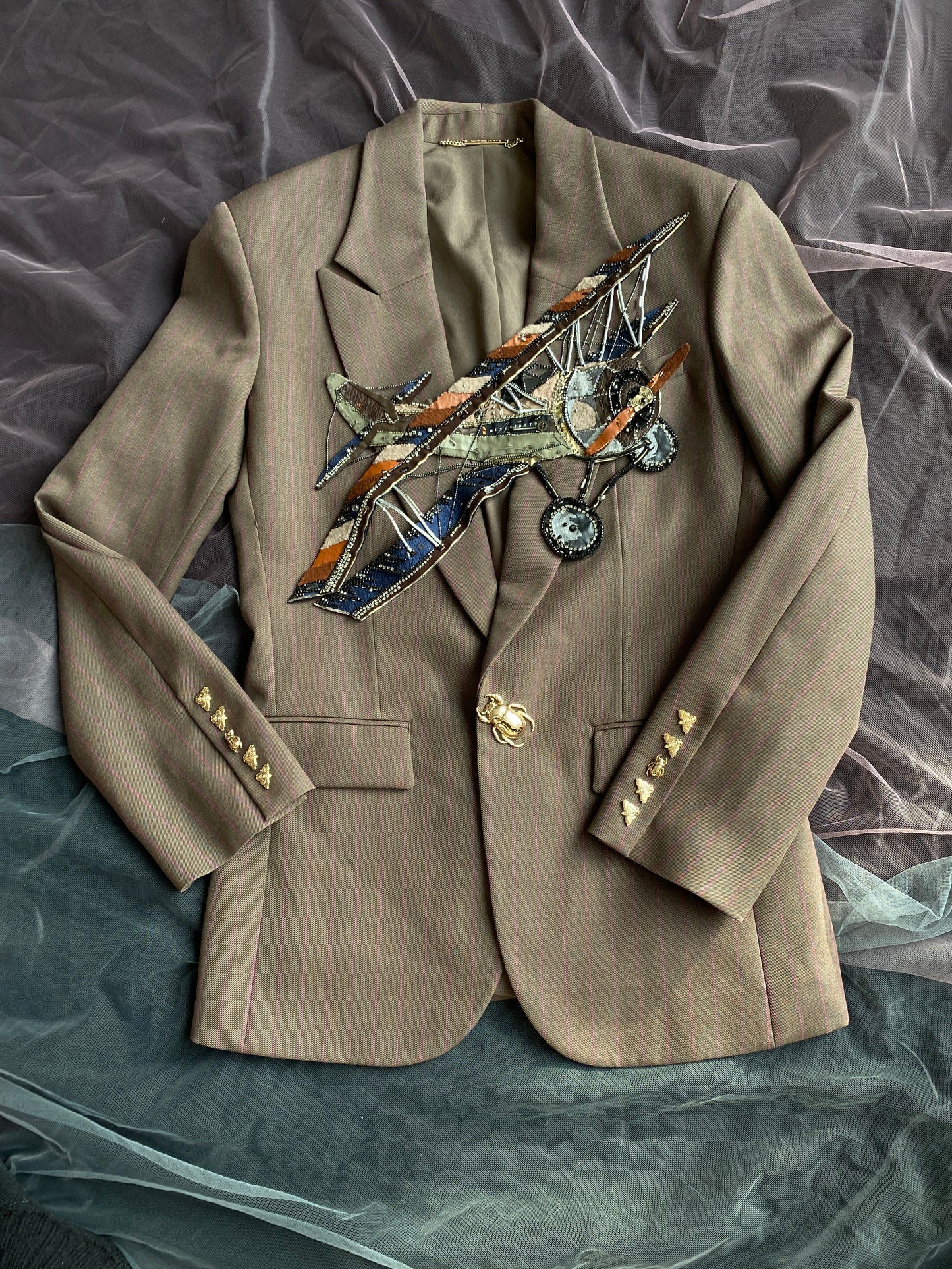 Mithridate One-of-a-Kind Embellished Blazer