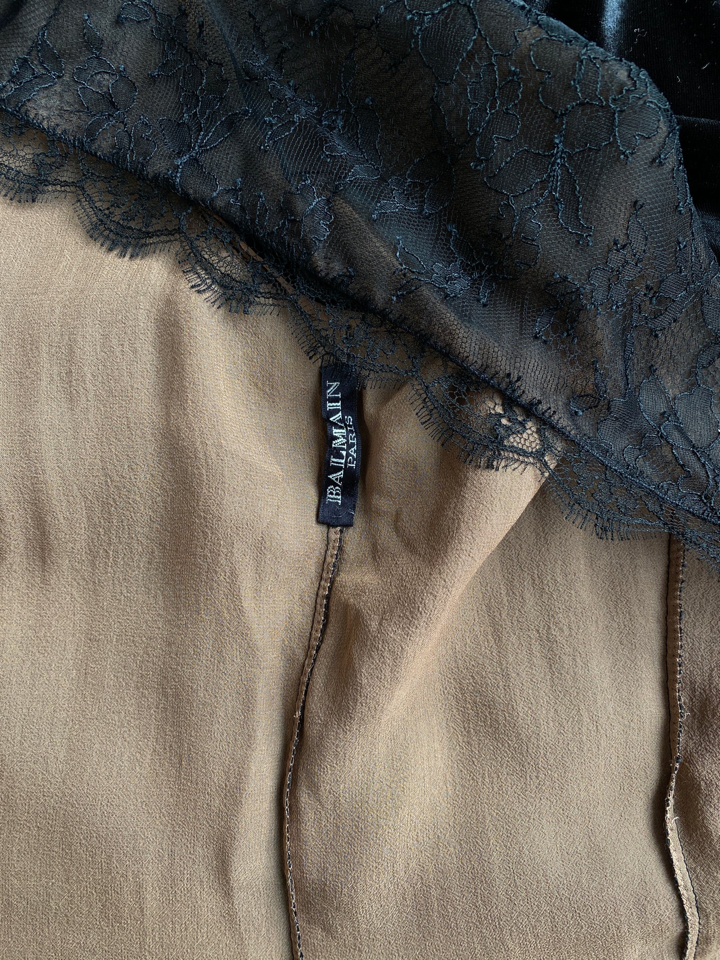 Balmain Lace & Silk Panel Vest