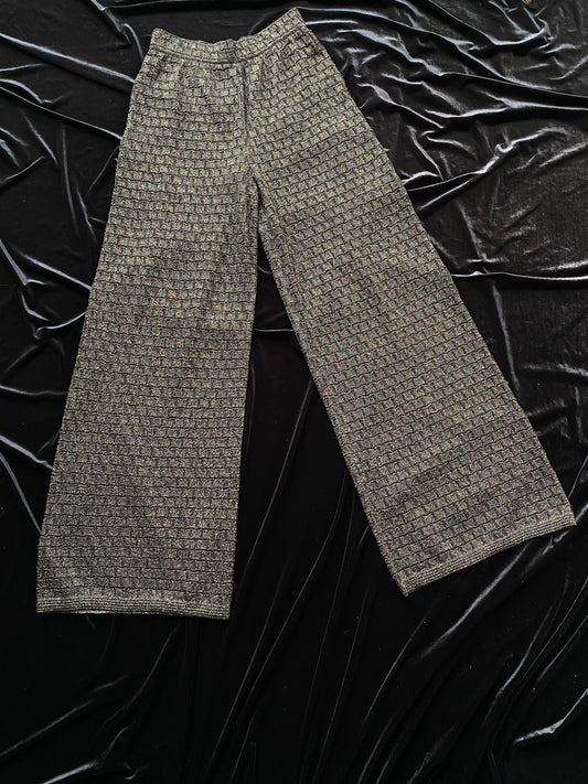 Missoni Gold & Black Lurex Knit Trousers