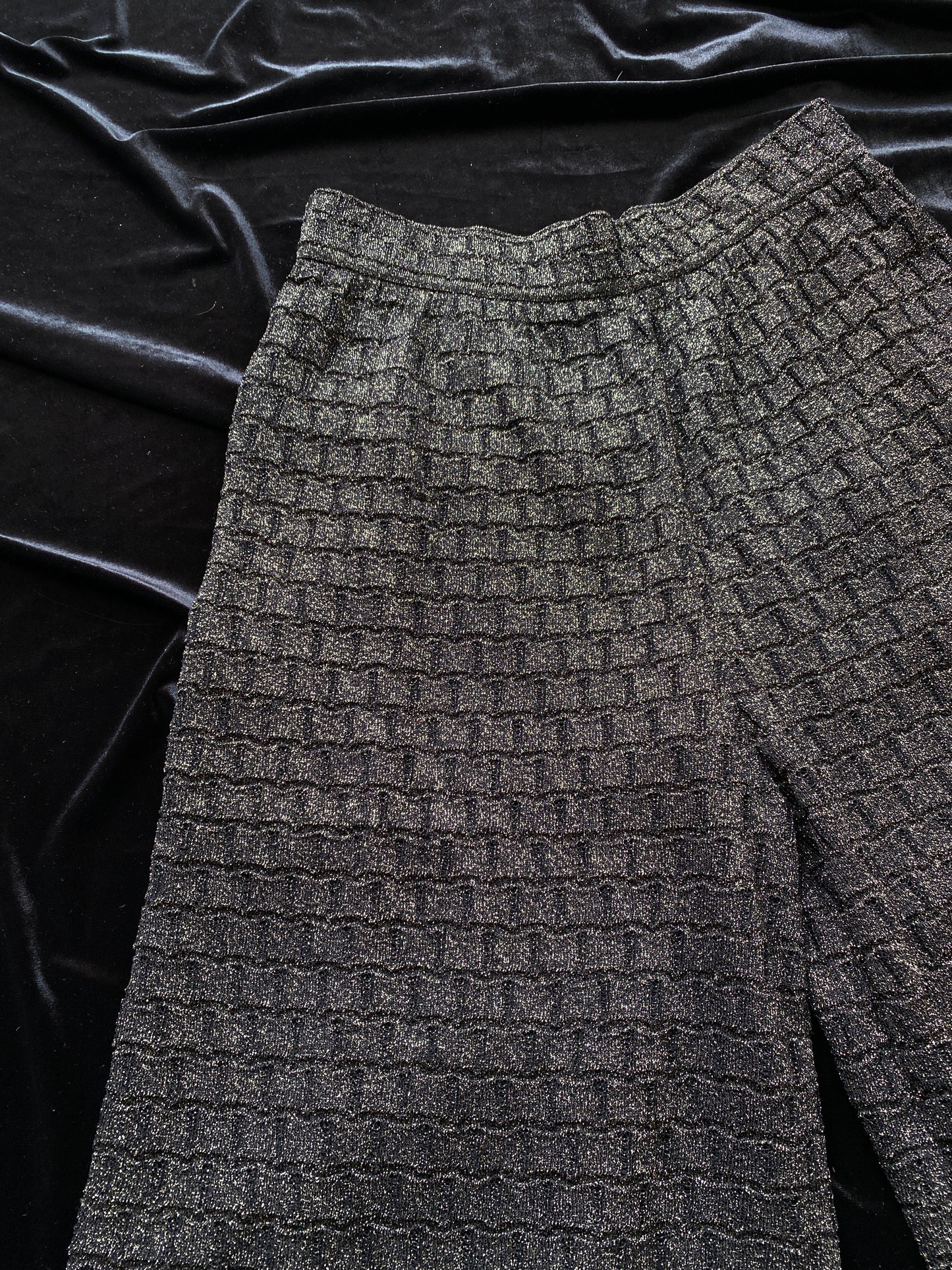 Missoni Gold & Black Lurex Knit Trousers