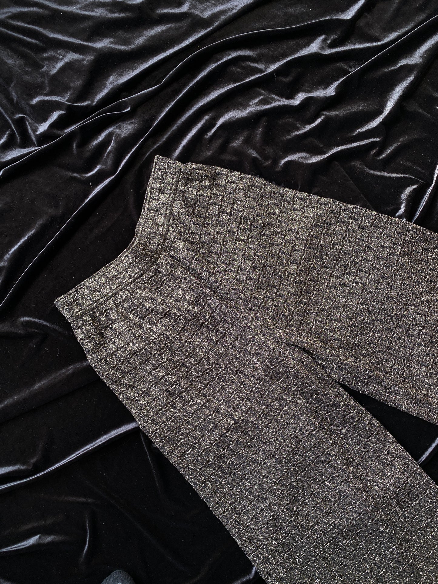 Missoni Gold & Black Lurex Knit Trousers