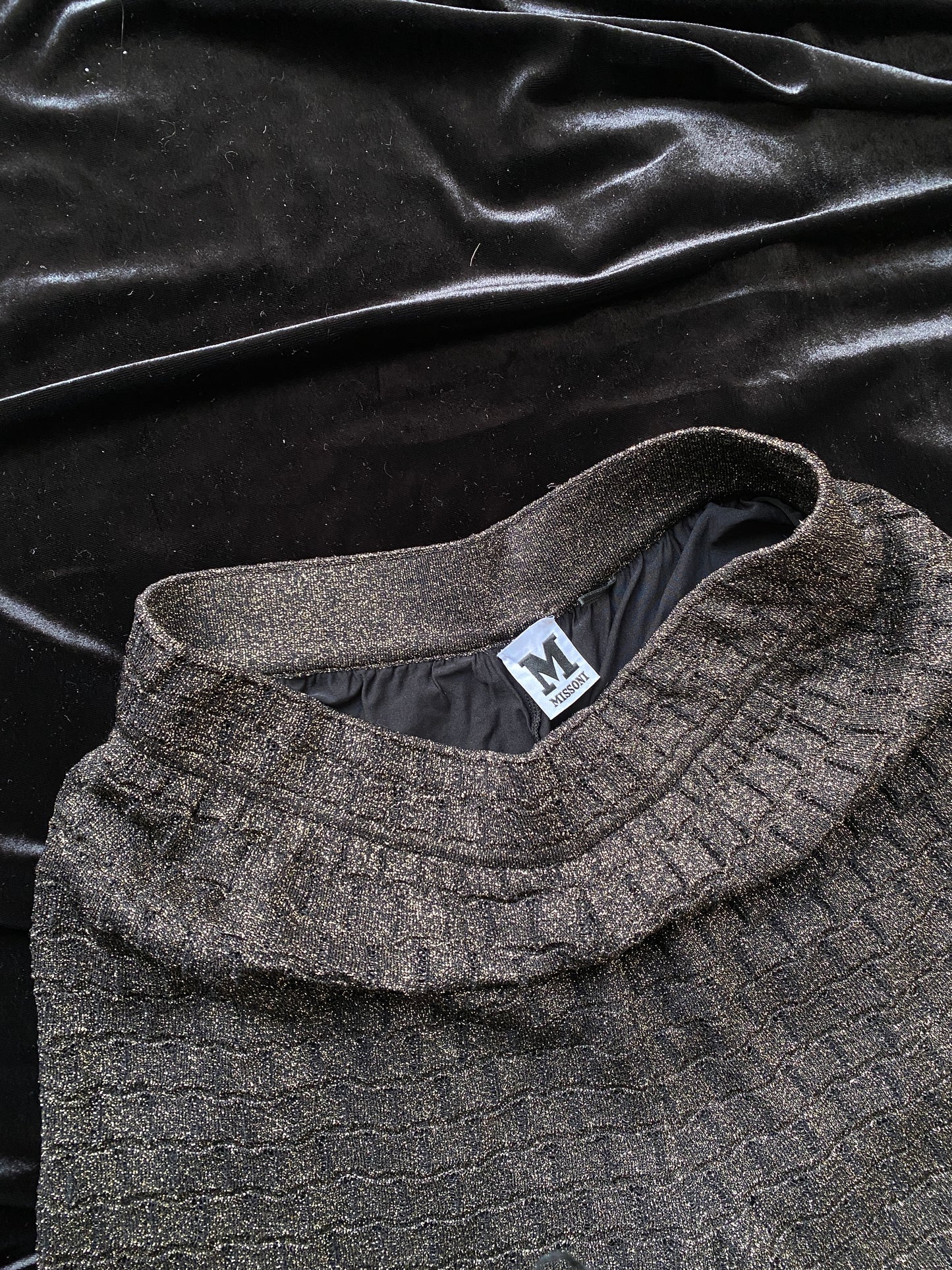 Missoni Gold & Black Lurex Knit Trousers
