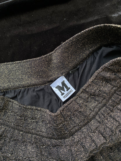 Missoni Gold & Black Lurex Knit Trousers