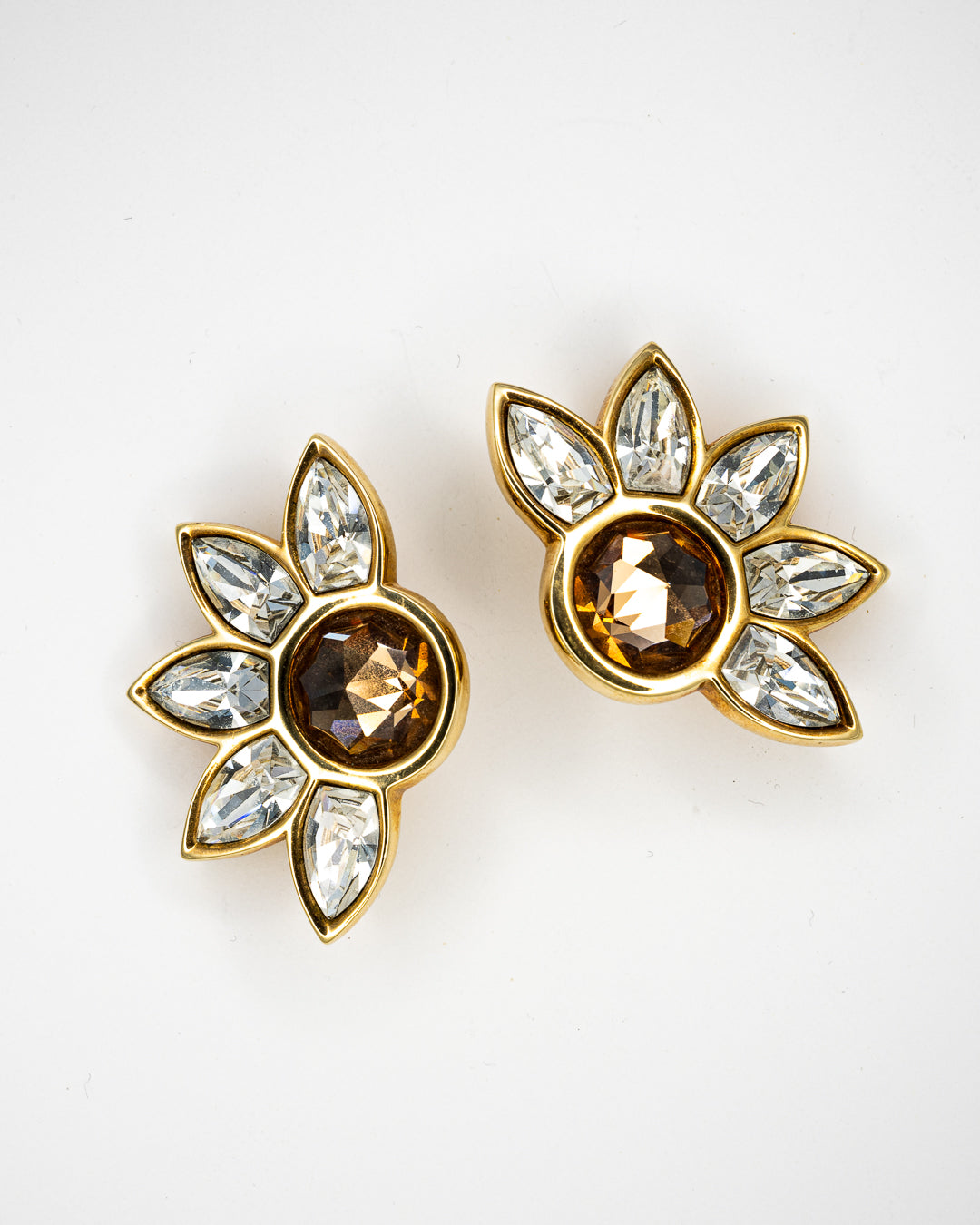 Swarovski ‘Golden Sunburst’ Crystal Earrings