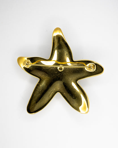 Swarovski Multicoloured Crystal Starfish Brooch