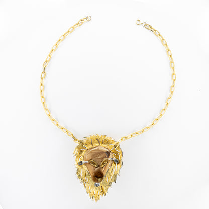Lion Head Statement Necklace, Attributed to Razza
