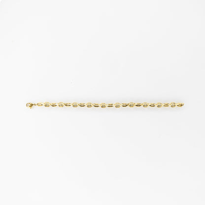 Swarovski Gold-Tone Link Bracelet with Clear Crystal Accents