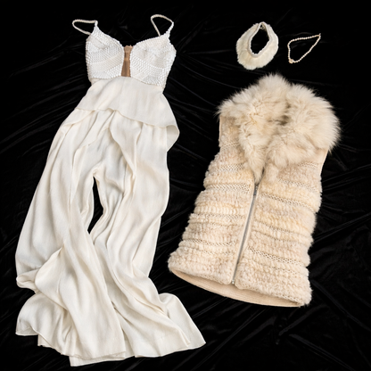 Roland Mouret Primrose White Peplum Overlay Jumpsuit