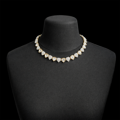 Swarovski Crystal Heart Necklace in Gold Tone
